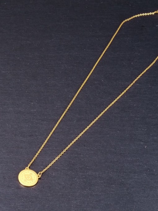 A TEEM Titanium Minimalist Round pendant  Necklace