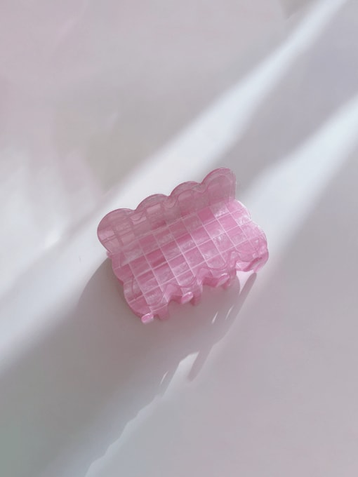 Pink 7.6cm Cellulose Acetate Trend Geometric Alloy Jaw Hair Claw