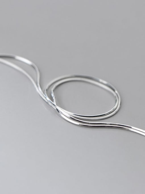 Rosh 925 Sterling Silver Tassel Minimalist Necklace 2