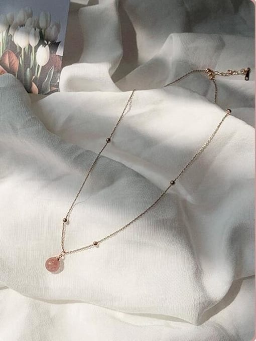 A TEEM Titanium Pink Crystal  Necklace 0