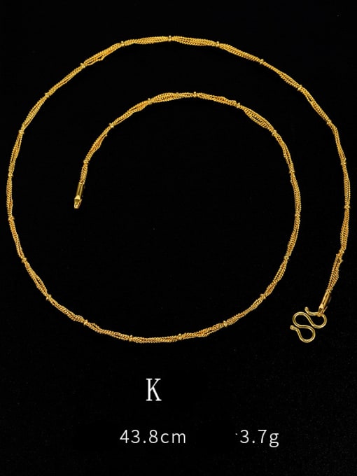 K style 43.8cm Alloy Geometric Minimalist Bead Chain