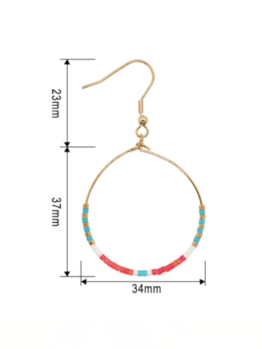 Roxi Miyuki Millet Bead Multi Color Geometric Bohemia Handmade Beaded Earring 3