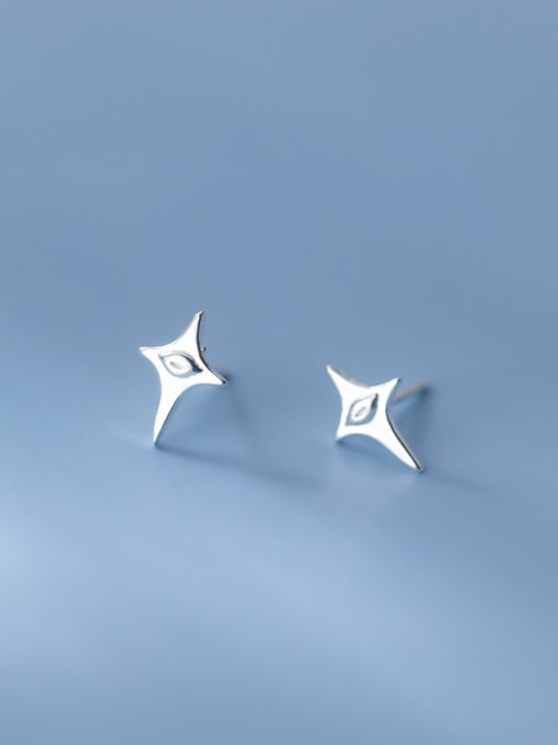 Rosh 925 Sterling Silver Cross Minimalist Stud Earring 2