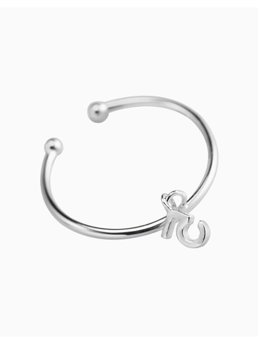 XBOX 925 Sterling Silver Number 5 Minimalist Band Ring 3