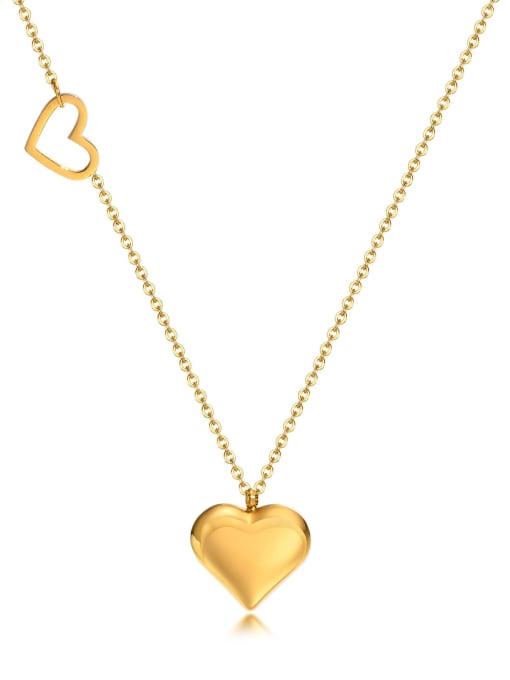 CONG Stainless steel Heart Minimalist Necklace 0