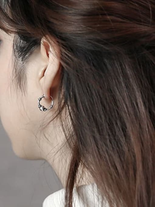 DAKA 925 Sterling Silver Geometric Minimalist Hoop Earring 1
