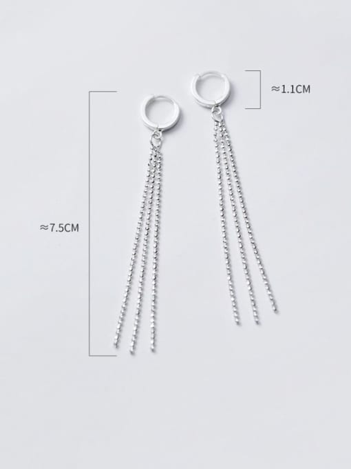 Rosh 925 Sterling Silver Tassel Trend Threader Earring 2