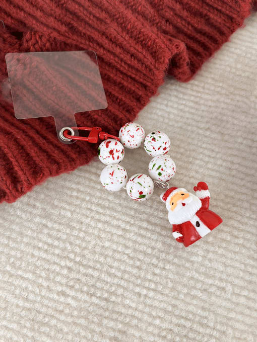 A Santa + card Alloy Resin Multi Color Christmas Seris Cute Mobile Phone Accessories