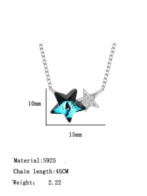 BC-Swarovski Elements 925 Sterling Silver Austrian Crystal Pentagram Classic Necklace 4