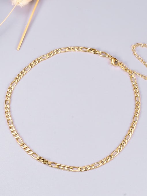 A TEEM Titanium hollow Chain Minimalist Necklace 0