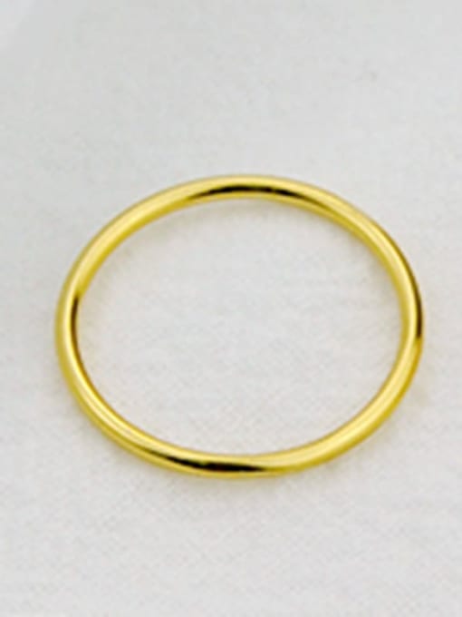 gold 925 Sterling Silver With Simplistic Smooth Round Free Size Rings