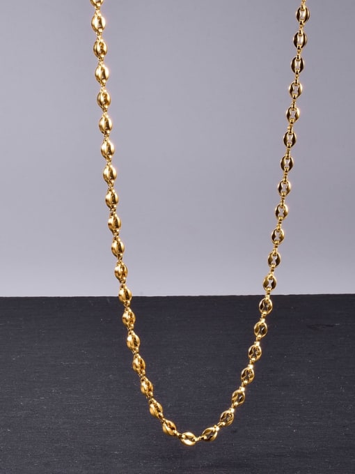 A TEEM Titanium Hollow Geometric Minimalist chain Necklace 3