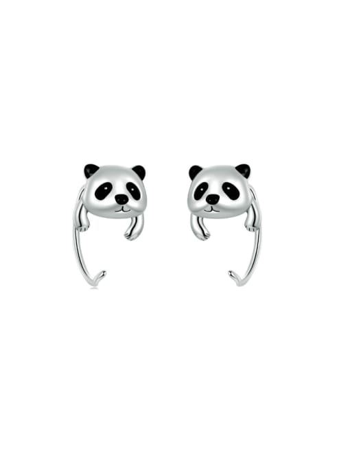 Mini Panda 925 Sterling Silver Animal Cute Stud Earring