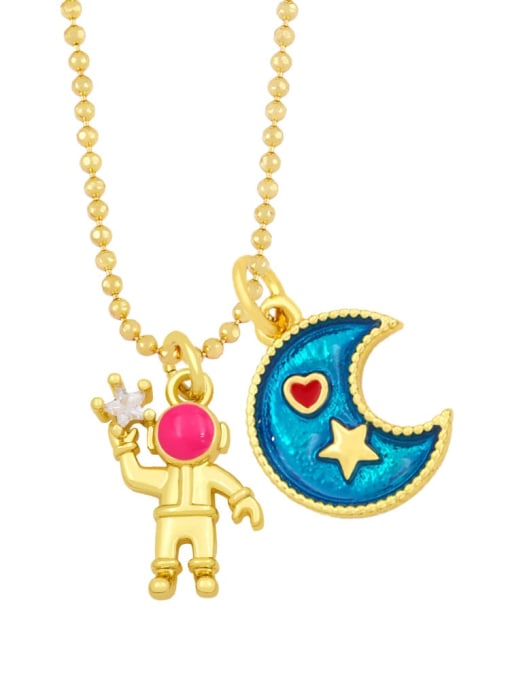 CC Brass Enamel Star Minimalist Necklace 2