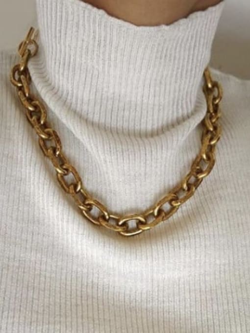 A TEEM Titanium Steel Geometric Vintage Necklace 1