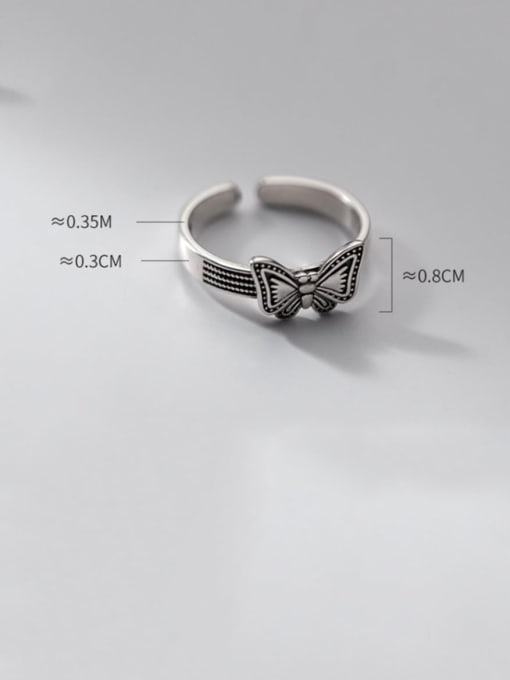 Rosh 925 Sterling Silver Butterfly Vintage Band Ring 3