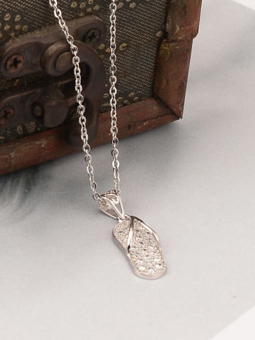 A TEEM Titanium Irregular Minimalist shoes pendant Necklace 1