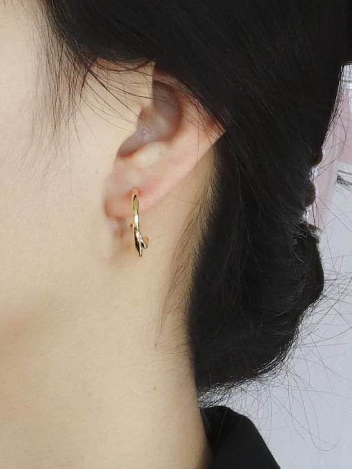 CHARME Brass Geometric Minimalist Stud Earring 2