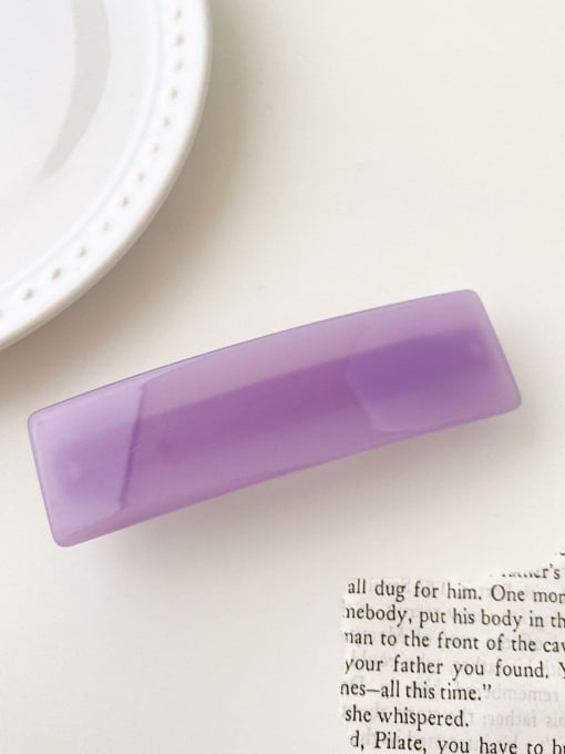 Jelly purple Cellulose Acetate Minimalist Geometric Alloy Hair Barrette