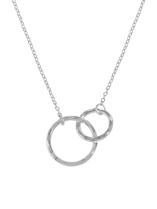 DAKA 925 Sterling Silver Geometric Minimalist Necklace
