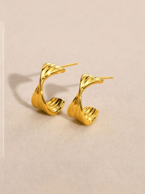 LI MUMU Brass Geometric Minimalist Stud Earring 0