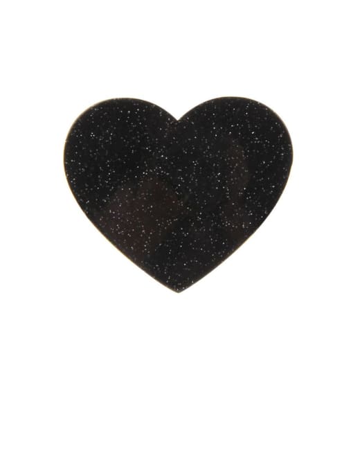 3#black Zinc Alloy Heart Minimalist Barrettes & Clips