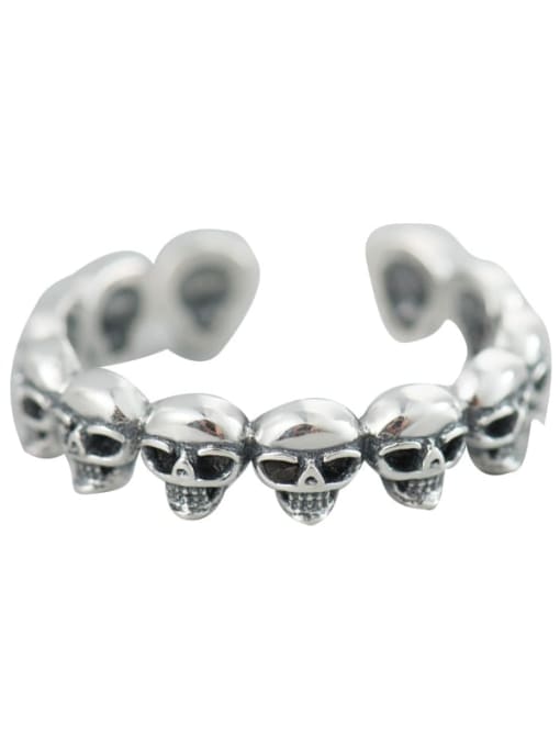 XBOX 925 Sterling Silver Skull Vintage Band Ring 4