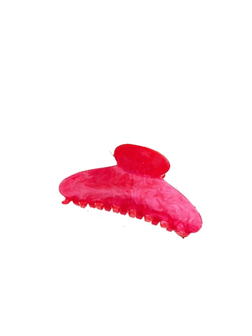 Rose red 10.5cm Cellulose Acetate Trend Geometric Jaw Hair Claw