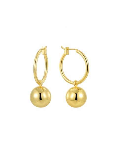 CHARME Brass Geometric Minimalist Huggie Earring