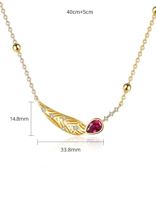 BLING SU Brass Cubic Zirconia Geometric Luxury Necklace 3