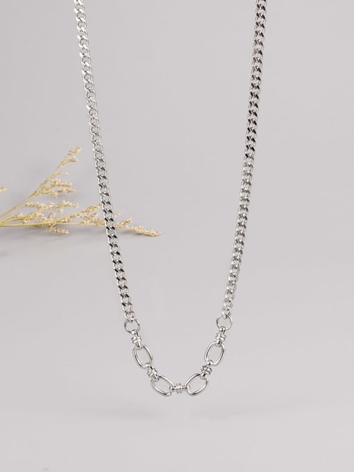 A TEEM Titanium Steel Geometric Minimalist Necklace