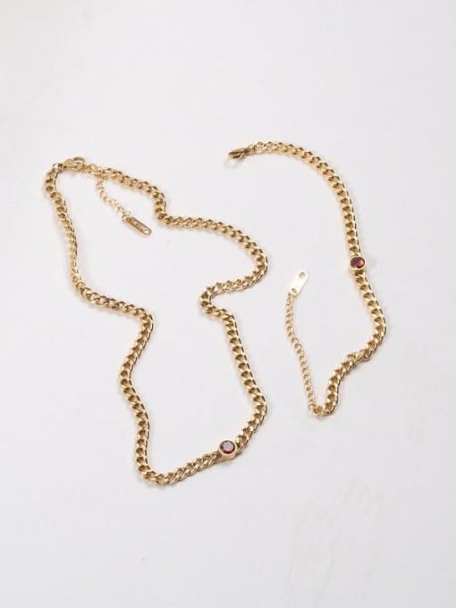 GROSE Titanium Steel Geometric Vintage Hollow Chain Necklace