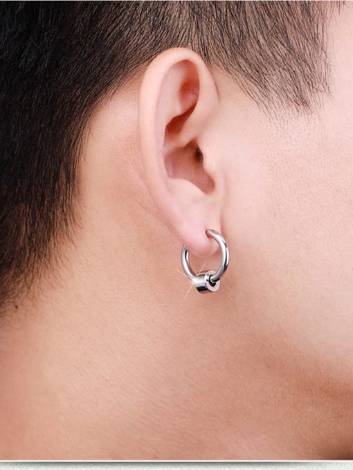 BSL Titanium Round Minimalist Stud Earring 1