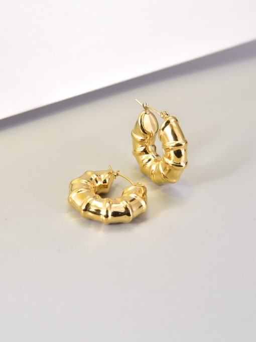 18K Gold Titanium Steel Geometric Minimalist Stud Earring