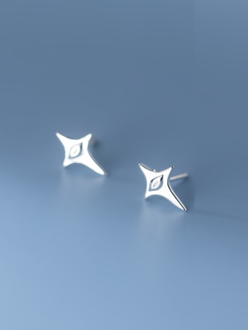 Rosh 925 Sterling Silver Cross Minimalist Stud Earring 1