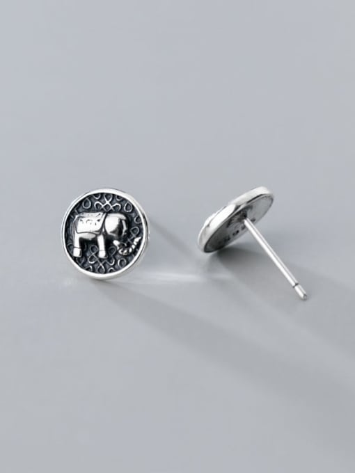 Rosh 925 Sterling Silver Elephant Vintage Stud Earring 3