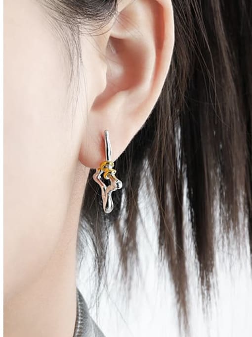 DAKA 925 Sterling Silver Geometric Minimalist Drop Earring 1
