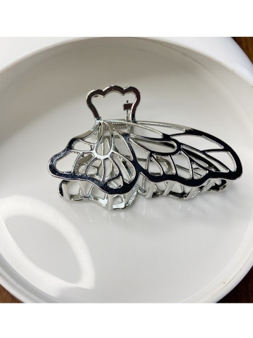 platinum Zinc Alloy  Minimalist Butterfly  Jaw Hair Claw