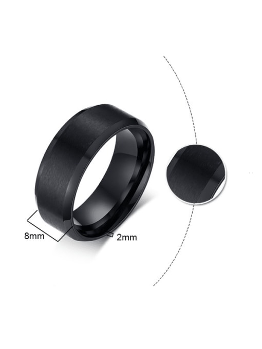 CONG Titanium Steel Smooth Geometric Minimalist Band Ring 3
