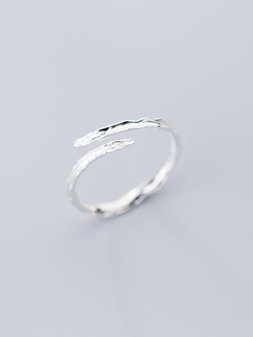 Rosh 925 Sterling Silver Irregular Minimalist Free Size Ring 0