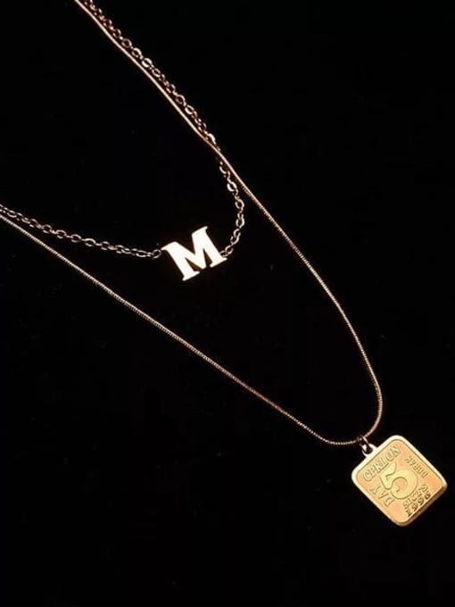 A TEEM Titanium Number Vintage Multi Strand Necklace