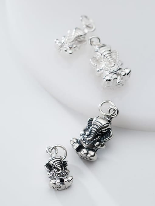 FAN 925 Sterling Silver With Hollow Elephant Pendant Diy Accessories 3