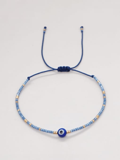 MI B210115B Miyuki Millet Bead Multi Color Evil Eye Bohemia Handmade Weave Bracelet
