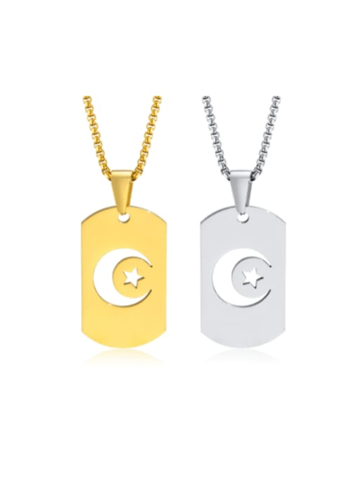 CONG Stainless steel Hip Hop Geometric Pendant 0