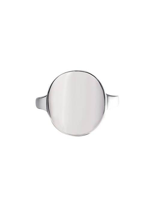 HAHN 925 Sterling Silver Smooth Round Minimalist Band Ring