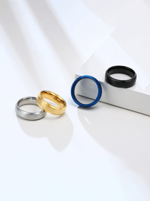 CONG Titanium Steel Round Minimalist Band Ring 0
