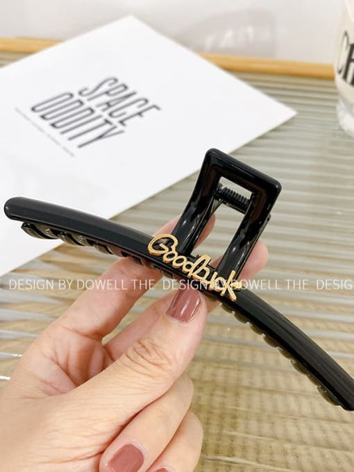 Black letters Trend Geometric Alloy Resin Multi Color Jaw Hair Claw
