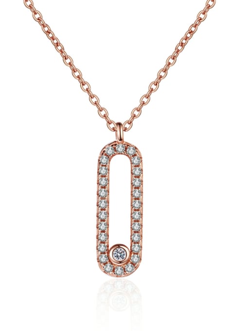 MOISS 925 Sterling Silver Moissanite Geometric Classic  Pendant Necklace 2