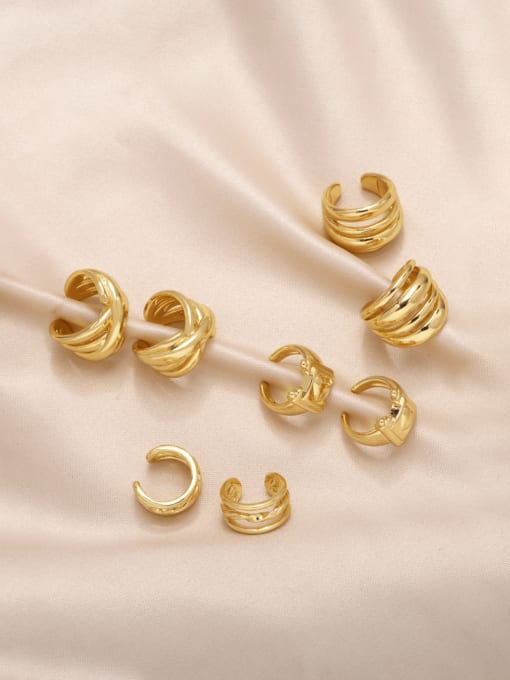 CC Brass Geometric Vintage Stud Earring 0