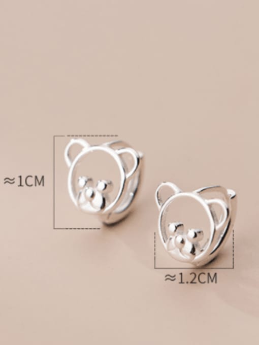 Rosh 925 Sterling Silver Bear Cute Stud Earring 3